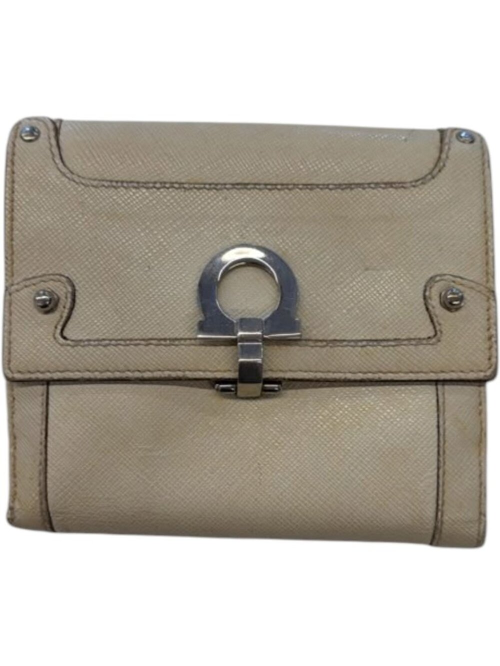 597146CR C1 Salvatore Ferragamo Wallet White Leather